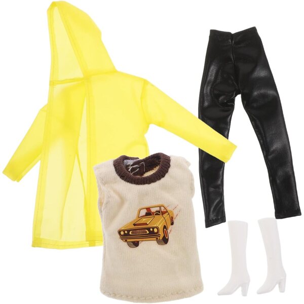 Regenponcho-Set für 11-Zoll-Puppen – wasserdichte Puppenhaus-Kleidung