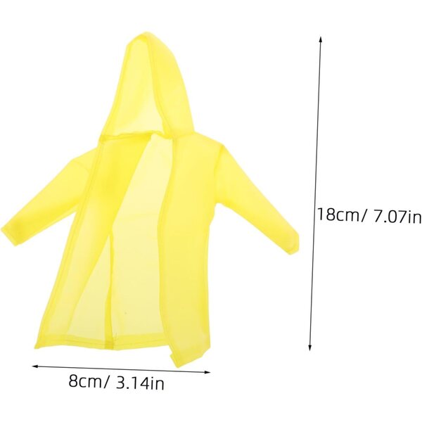 Regenponcho-Set für 11-Zoll-Puppen – wasserdichte Puppenhaus-Kleidung