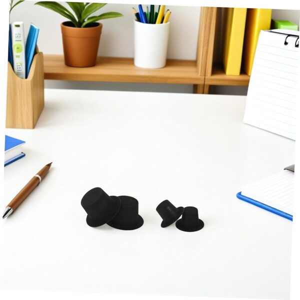 ORFOFE Mini Cappelli a Cilindro Neri per Decorazioni Fai Da Te e Dollhouse