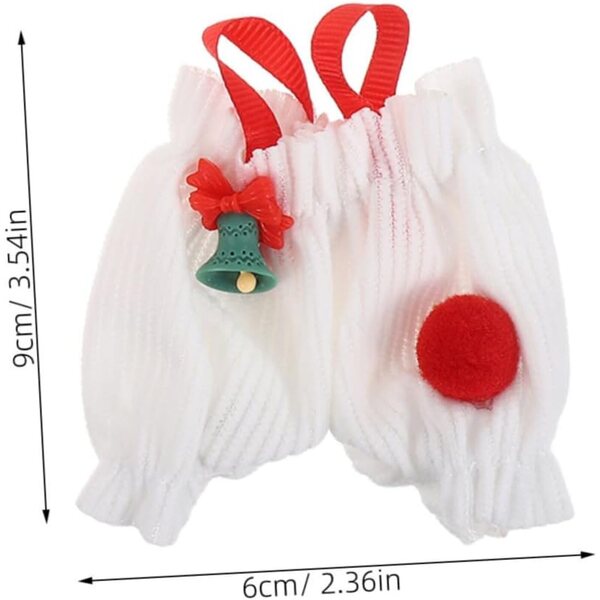 KOMBIUDA Vestito Babbo Natale per Bambola: Set Maglia, Gonna e Cappello Festivi
