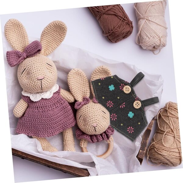 Gatuida 3 pezzi Salopette in Pile Denim per Bambole e Peluche Morbide e Facili da Usare