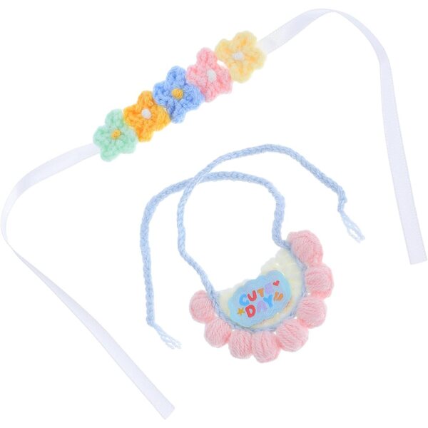 Hemobllo Set Bavaglino e Fascia per Bambole e Peluche - Accessori Riutilizzabili Decorativi