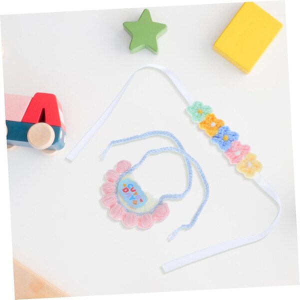 Hemobllo Set Bavaglino e Fascia per Bambole e Peluche - Accessori Riutilizzabili Decorativi