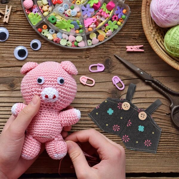 VICASKY 3 Stück Overalls für Puppen aus weichem Stoff – Kawaii-Kleidung für Plüschtiere