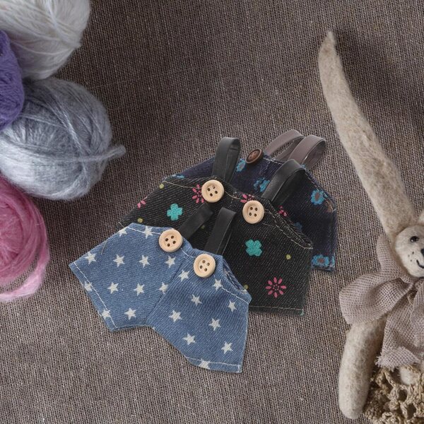 VICASKY 3 Stück Overalls für Puppen aus weichem Stoff – Kawaii-Kleidung für Plüschtiere