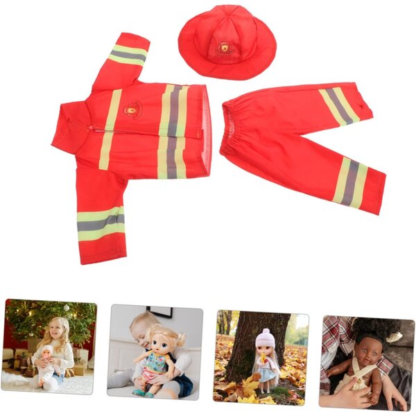 Costume da Vigile per Bambole 43cm Role Play Realistico con Cappello e Pantaloni