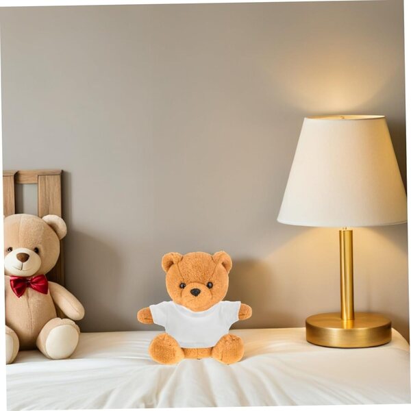 WOONEKY 4 Magliette Miniatura con Orsetto per Bambole e Peluche Colorate