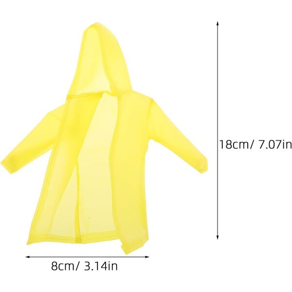 Regenbekleidungs-Kleidungsset für 11'' SOPOTUTU-Puppen – 4 wasserdichte und lässige Teile