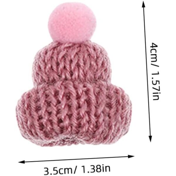 12 Cappellini Miniatura Colorati in Maglia per Decorazioni, Feste e Gioielli Creativi