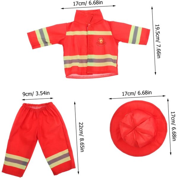 Costume Vigile con Casco e Pantaloni per Bambole - Accessori Giochi di Ruolo