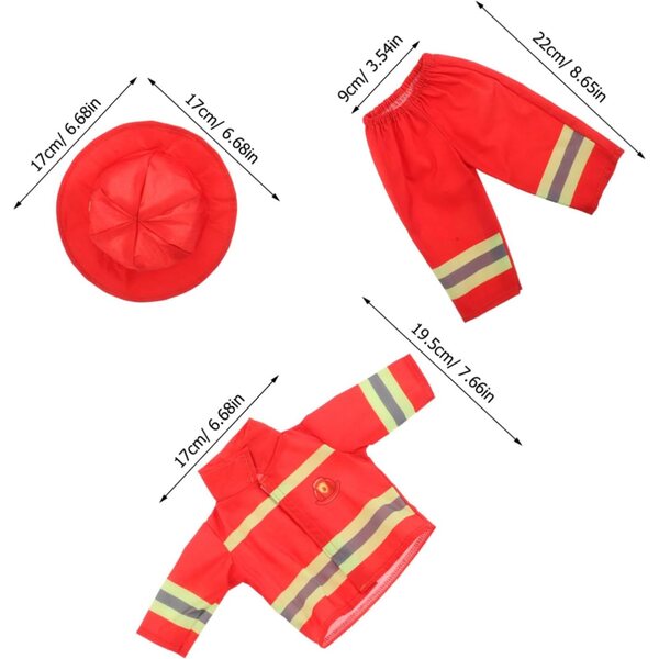 Costume Vigile con Casco e Pantaloni per Bambole - Accessori Giochi di Ruolo