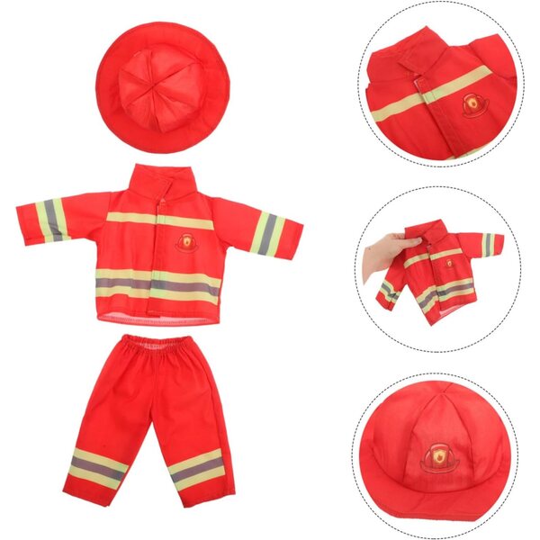 Costume Vigile con Casco e Pantaloni per Bambole - Accessori Giochi di Ruolo
