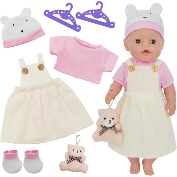 Carreuty Set 7 pezzi vestiti per bambole 30-43 cm - Abiti moda per bambine