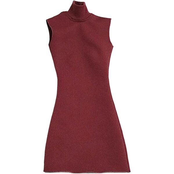 Elegantes rotes Kleid für 1/6 Puppen – modisches Accessoire für 12-Zoll-Actionfiguren