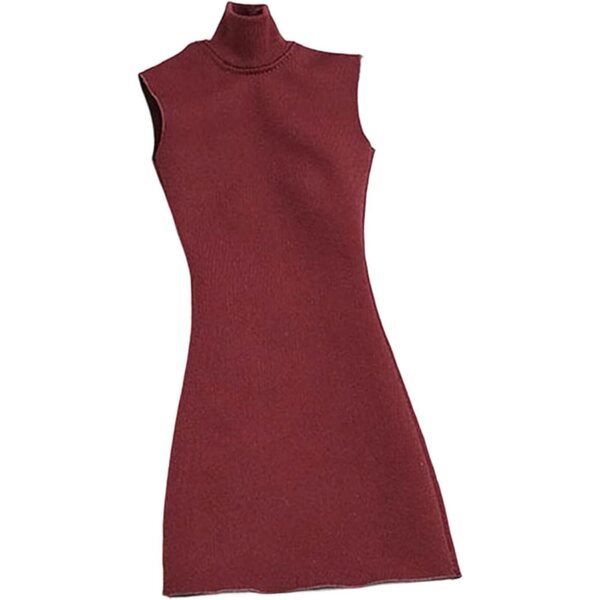 Elegantes rotes Kleid für 1/6 Puppen – modisches Accessoire für 12-Zoll-Actionfiguren