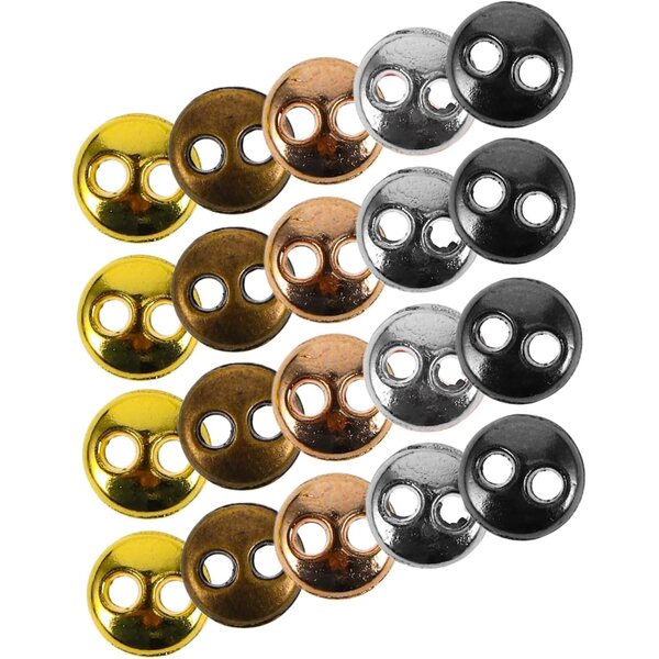 100 Mini Bottoni in Metallo Retrò per Bambole – Colori Assortiti e Alta Qualità