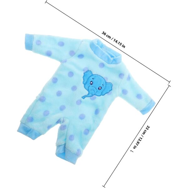 Vestiti per Bambole Pigiama Morbido Accessori Costume Azzurro per Bambine 18 Pollici