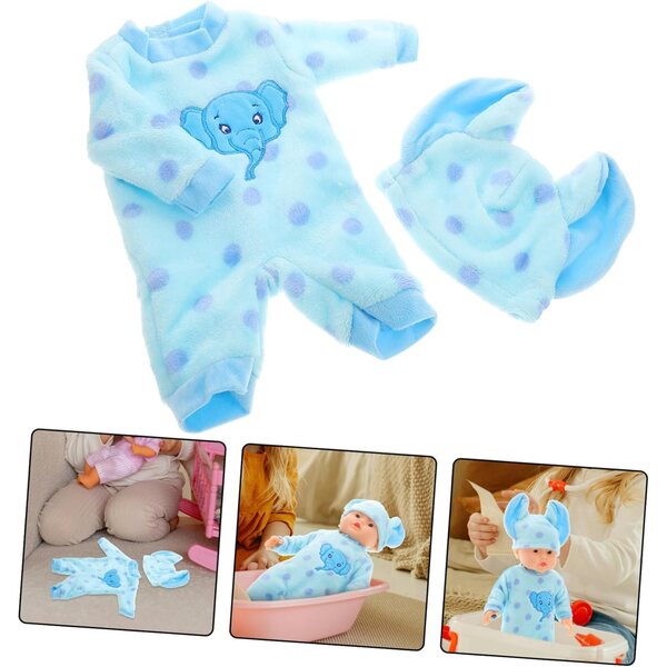 Vestiti per Bambole Pigiama Morbido Accessori Costume Azzurro per Bambine 18 Pollici