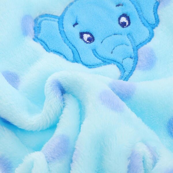 Babyblauer Plüsch-Einteiler für Puppen – weicher und leicht zu wechselnder Pyjama
