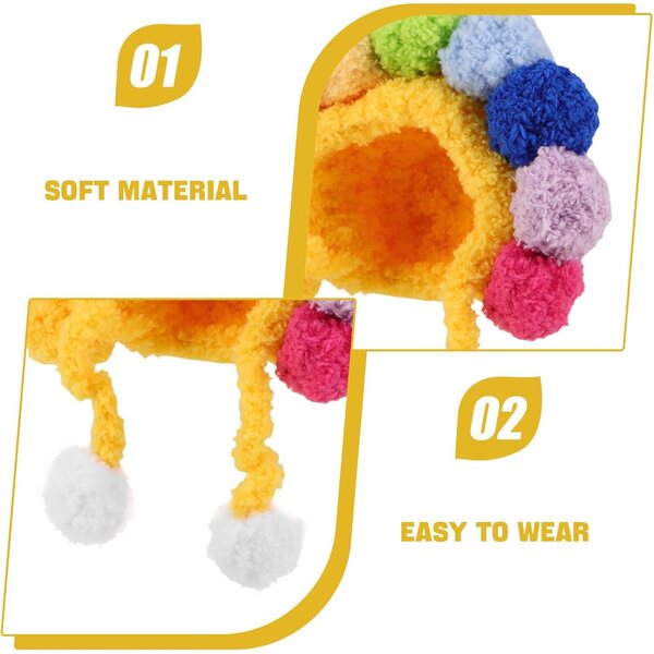 Gatuida 2 mini cappelli girasole per bambole e animali domestici 3,93 pollici