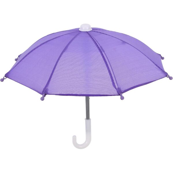 VICASKY Mini-Regenschirm aus lila Spitze für Puppenhaus 18 Zoll