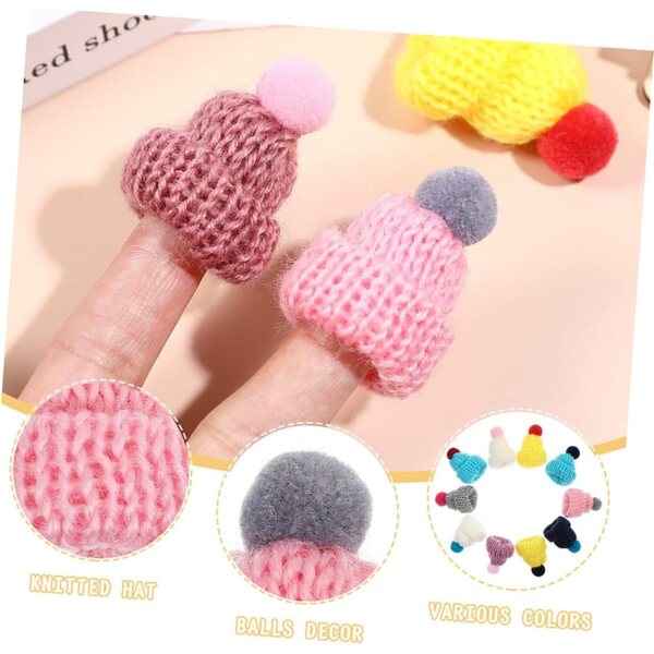 20 Mini Cappelli Colorati per Decorazioni Fai da Te - Accessori Riutilizzabili per Bambole e Natale