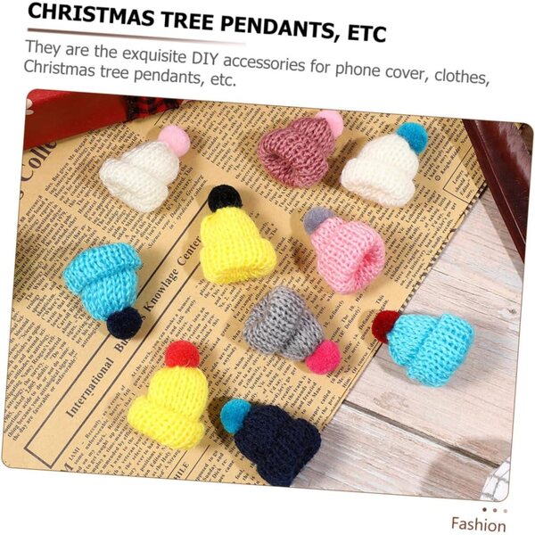 20 Mini Cappelli Colorati per Decorazioni Fai da Te - Accessori Riutilizzabili per Bambole e Natale