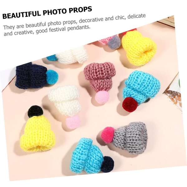 20 Mini Cappelli Colorati per Decorazioni Fai da Te - Accessori Riutilizzabili per Bambole e Natale