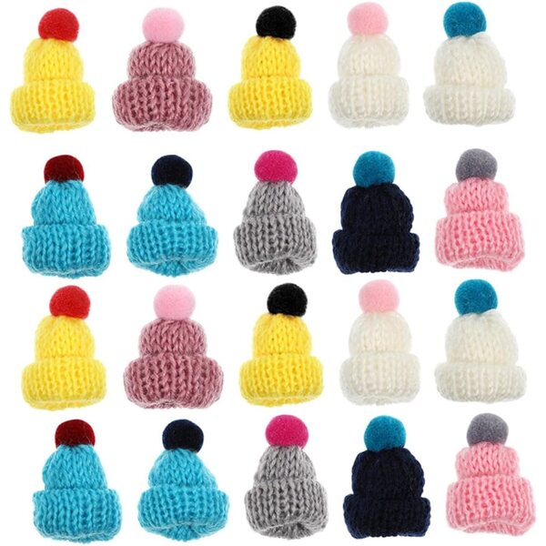 20 Mini Cappelli Colorati Resistenti per Decorazioni DIY e Artigianato Creativo