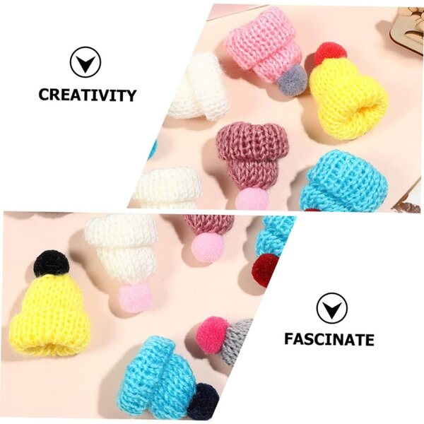 20 Mini Cappelli Colorati Resistenti per Decorazioni DIY e Artigianato Creativo