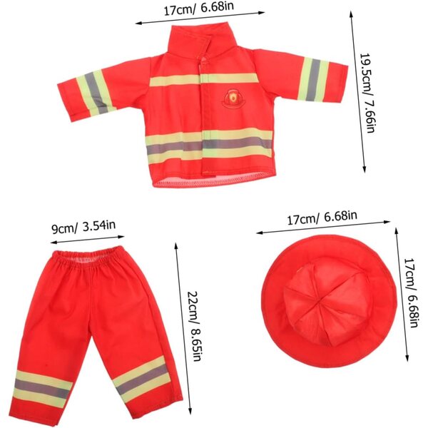 ERINGOGO Costume Vigile per Bambole con Cappello e Pantaloni - Outfit Gioco di Ruolo Bambina