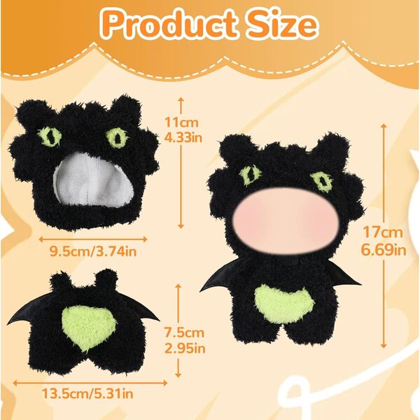 Vestito nero per bambole da 17 cm, abito elegante per giochi e collezioni
