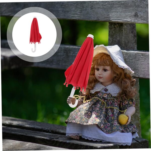 iplusmile Ombrello Miniatura 18 Pollici per Casa delle Bambole, Accessorio Decorativo Robusto e Elegante