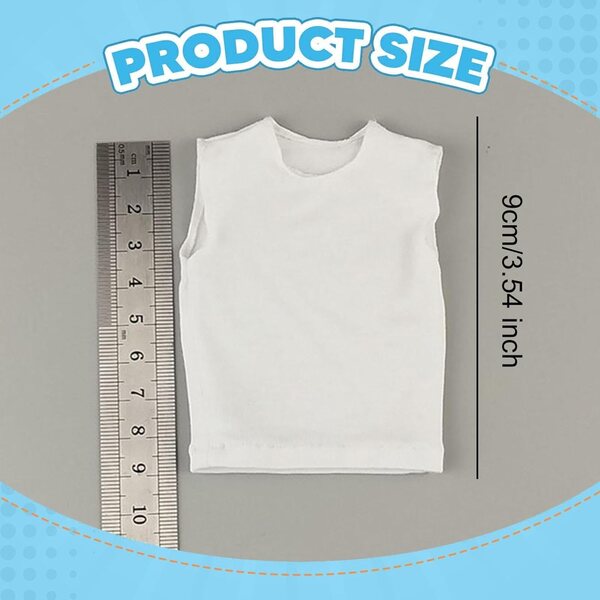Maglietta con Gilet per Bambola 1/6 - Vestito Realistico per Action Figure 30 cm