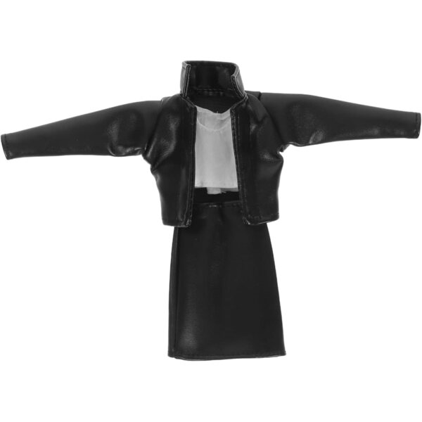 Vaguelly Abbigliamento Nero per Bambole da 30 cm: Giacca, Gonna e Gilet Eleganti