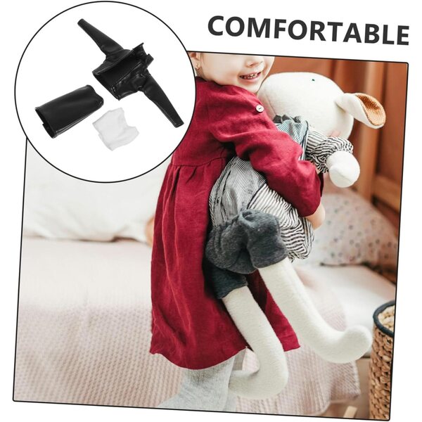 Vaguelly Abbigliamento Nero per Bambole da 30 cm: Giacca, Gonna e Gilet Eleganti