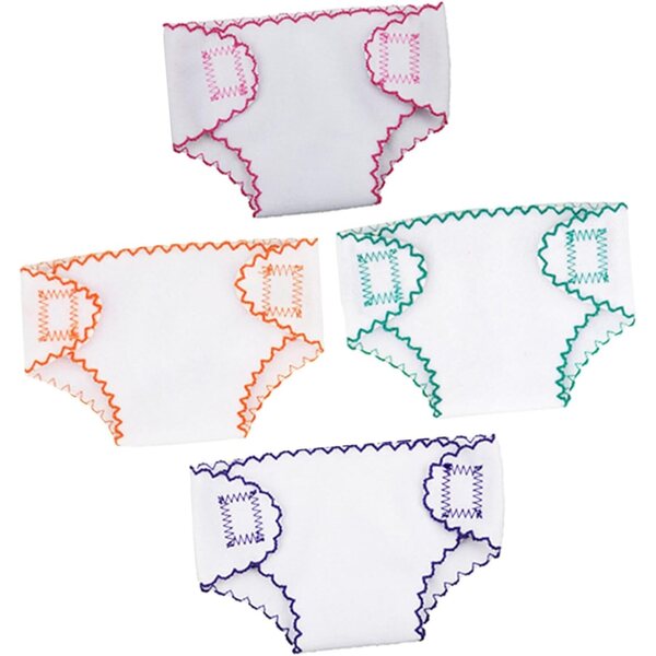 BESPORTBLE 4 Pannolini in Tessuto Riutilizzabili per Bambole 18 pollici - Accessori Casa Bambole