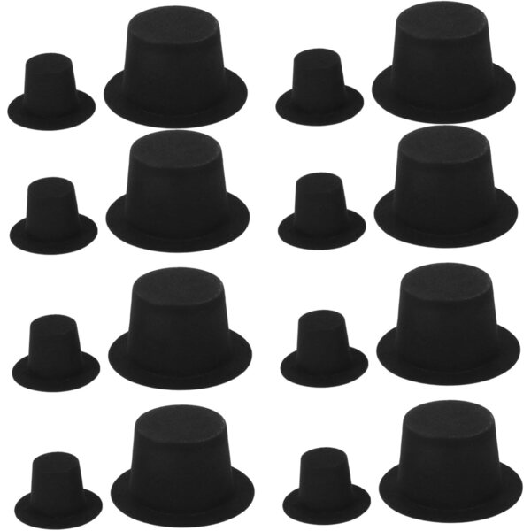 BESPORTBLE Mini Cappelli Neri per Fai da Te 60pz per Decorazioni Creative