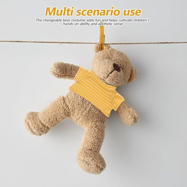 BESPORTBLE Costume da Orso per Bambole di Peluche 20 cm - 4 Pezzi Magliette Riutilizzabili Colorate