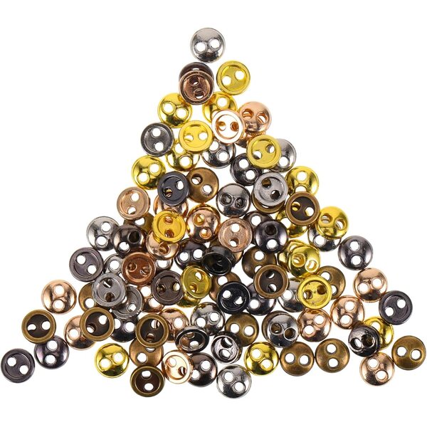 BESPORTBLE 100pz Bottoni Metallo Mini per Bambole Accessori Cucito Fai da Te