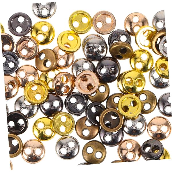 BESPORTBLE 100pz Bottoni Metallo Mini per Bambole Accessori Cucito Fai da Te