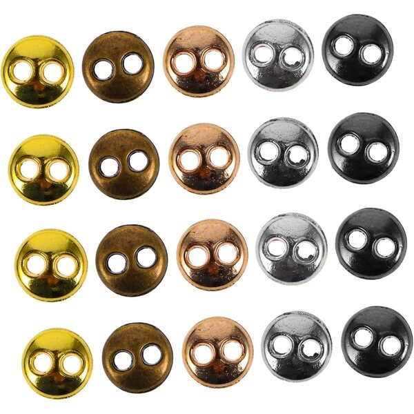 100 Mini Bottoni Colorati in Metallo per Bambole - Accessori Decorativi Fai da Te