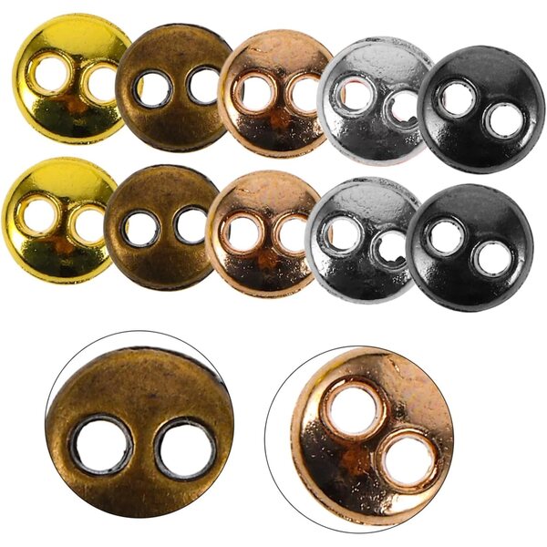100 Mini Bottoni Colorati in Metallo per Bambole - Accessori Decorativi Fai da Te