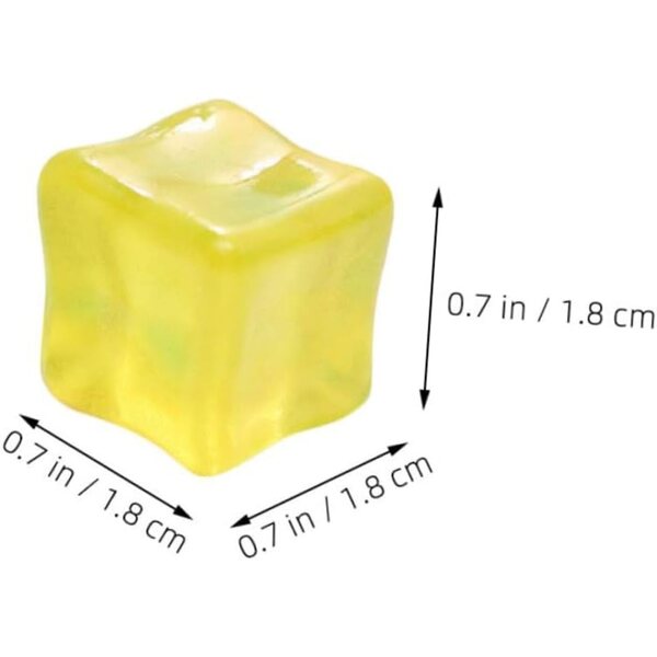 Garneck 50 cubetti di ghiaccio finti in resina trasparente riutilizzabili decorativi