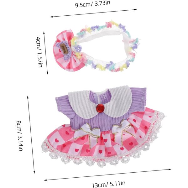 VICASKY Kleidung und Stirnband für Puppen, weiche und kreative Kleidung zum Spielen