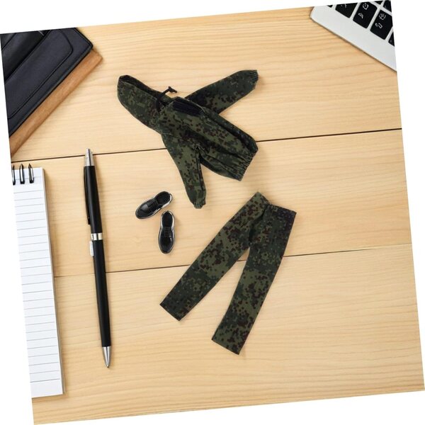 Militärkleidung für 12-Zoll-Puppen – Tarn-Outfit mit Sweatshirt, Hose und Schuhen