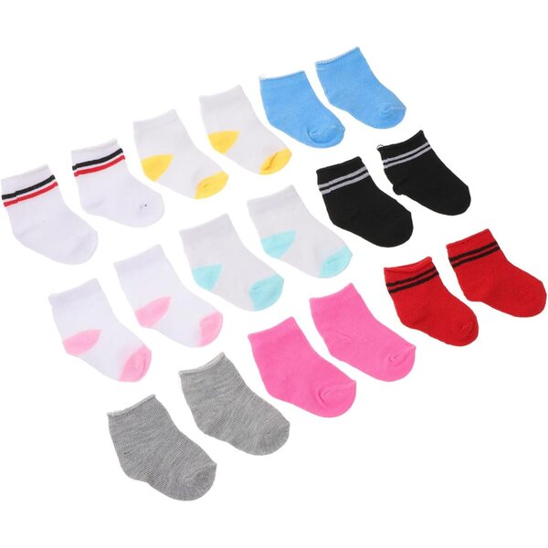9 Paia Calzini in Cotone per Bambole Miniatura - Accessori Colorati per Action Figure