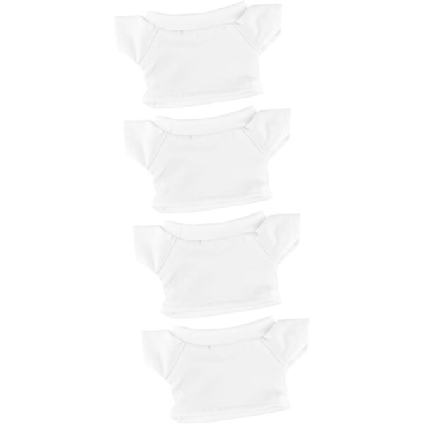 Gatuida 4 Magliette Orso in Cotone per Bambole e Peluche - Set Decorativo Facile da Indossare