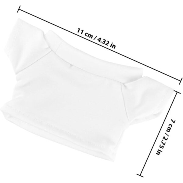 Gatuida 4 Magliette Orso in Cotone per Bambole e Peluche - Set Decorativo Facile da Indossare