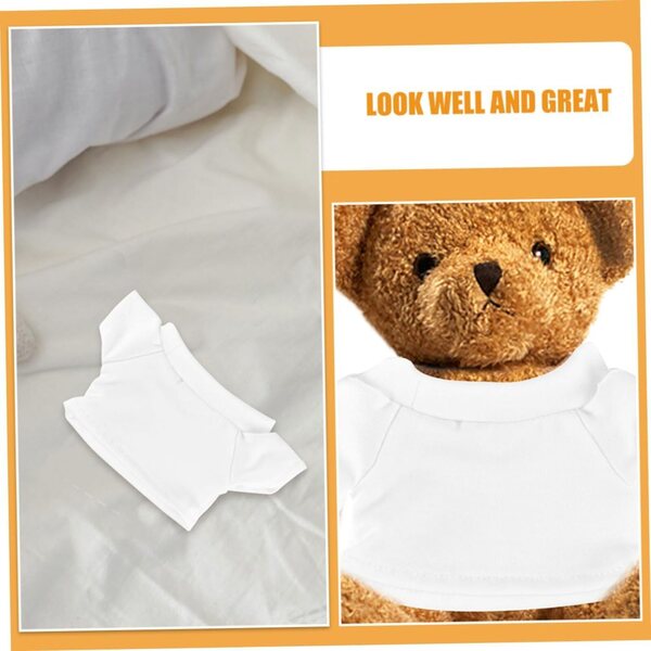 Gatuida 4 Magliette Orso in Cotone per Bambole e Peluche - Set Decorativo Facile da Indossare